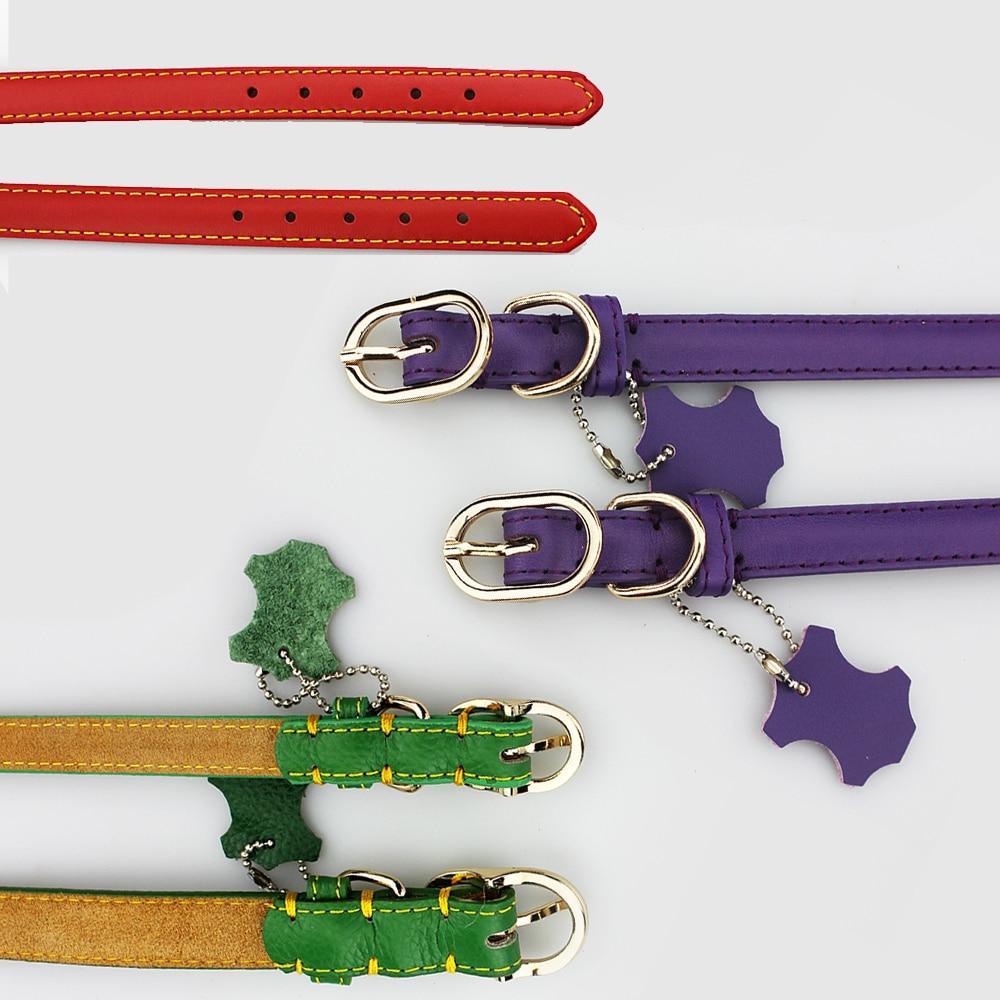 Classic Leather Dog Collar with Hangtag by HugMyPaws
