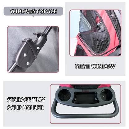 GOOPAWS 4-Wheel Promenade Pet Stroller