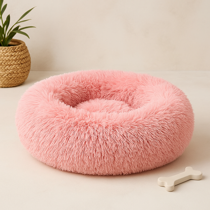 Calming Donut Bed for Dogs & Cats by HugMyPaws
