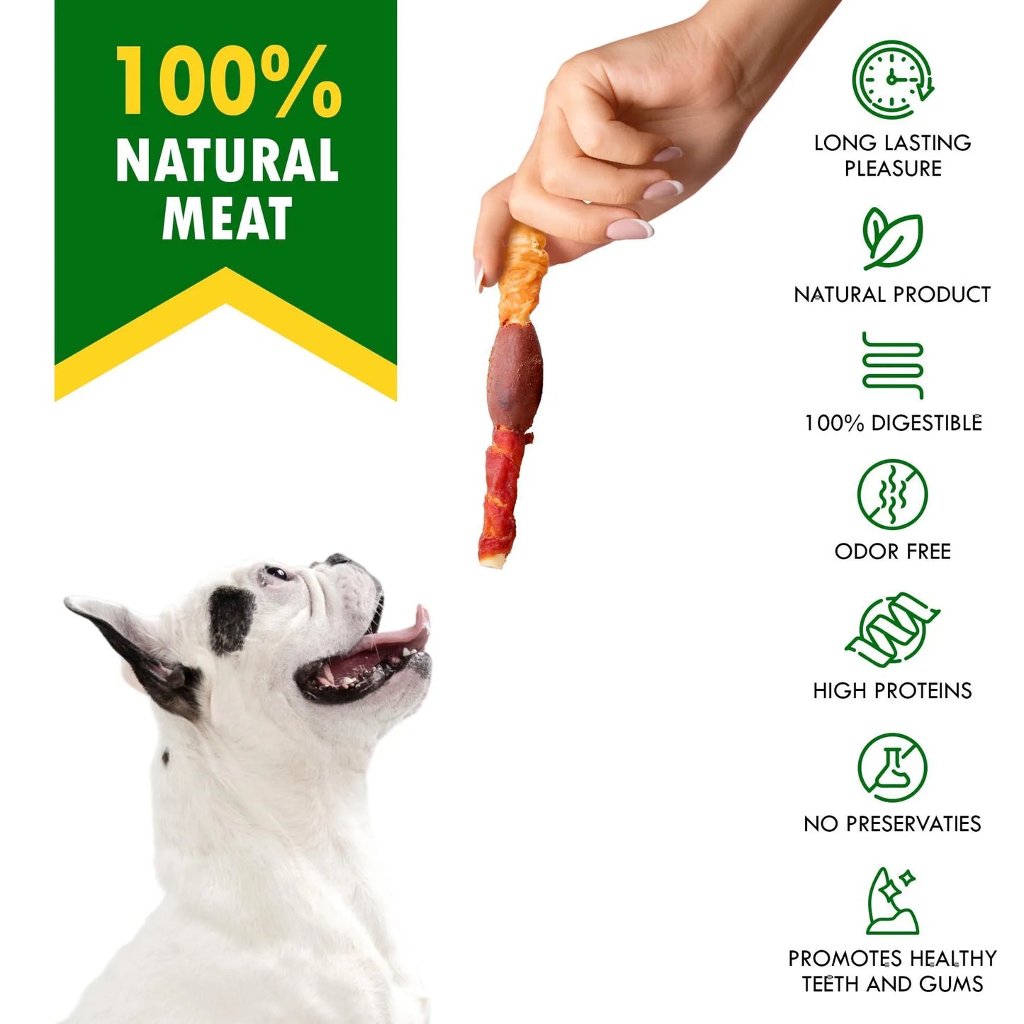 Triple Flavor Dog Rawhide Treats