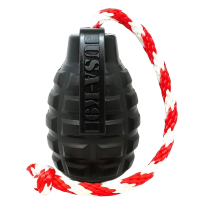 USA-K9 Magnum Grenade - Black Magnum Rubber Chew Toy