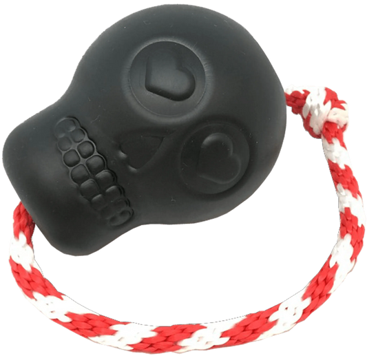 USA-K9 Magnum Skull - Black Magnum Rubber Chew Toy for Extreme Chewers