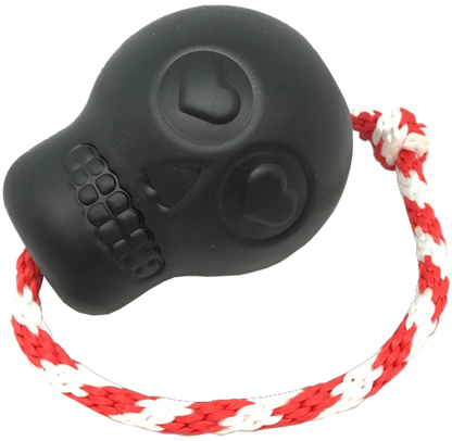 USA-K9 Magnum Skull - Black Magnum Rubber Chew Toy for Extreme Chewers