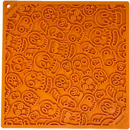 Zombie eMat - Enrichment Lick Mat for Dogs and Cats | Halloween Skull Design