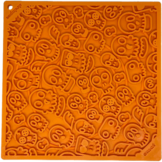 Zombie eMat - Enrichment Lick Mat for Dogs and Cats | Halloween Skull Design