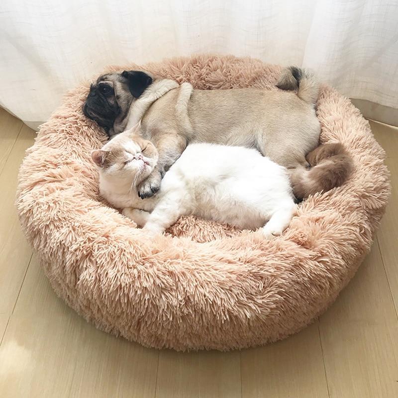Calming Donut Bed for Dogs & Cats by HugMyPaws